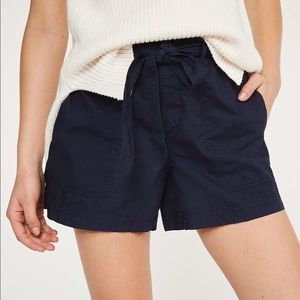 NWT Loft's Lou and Grey Poplin Tie Waist Shorts